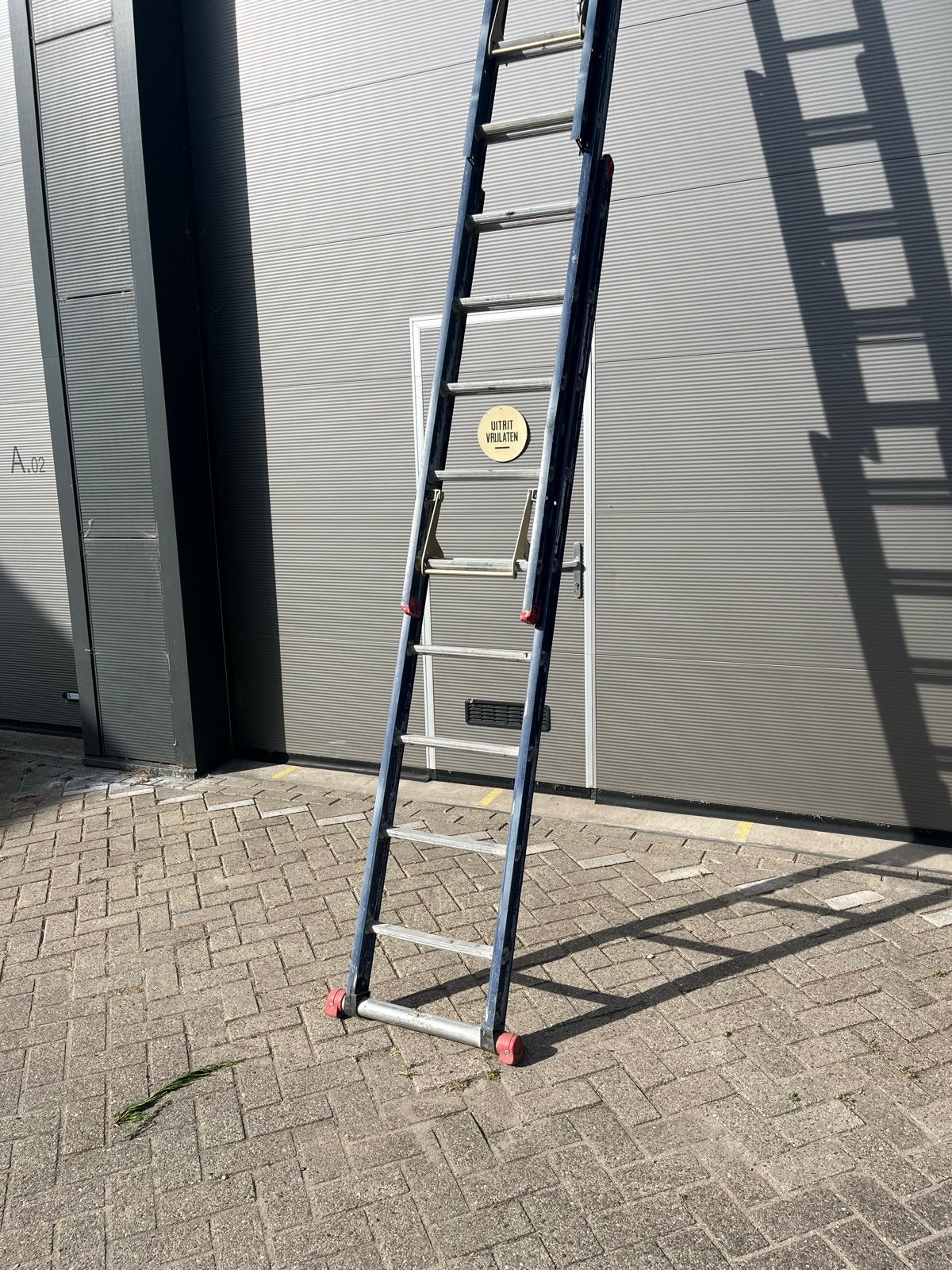 Altrex Gold Professional 3-delige schuifladder 640 cm, Ophalen, Gebruikt, Ladder, Opvouwbaar of Inschuifbaar