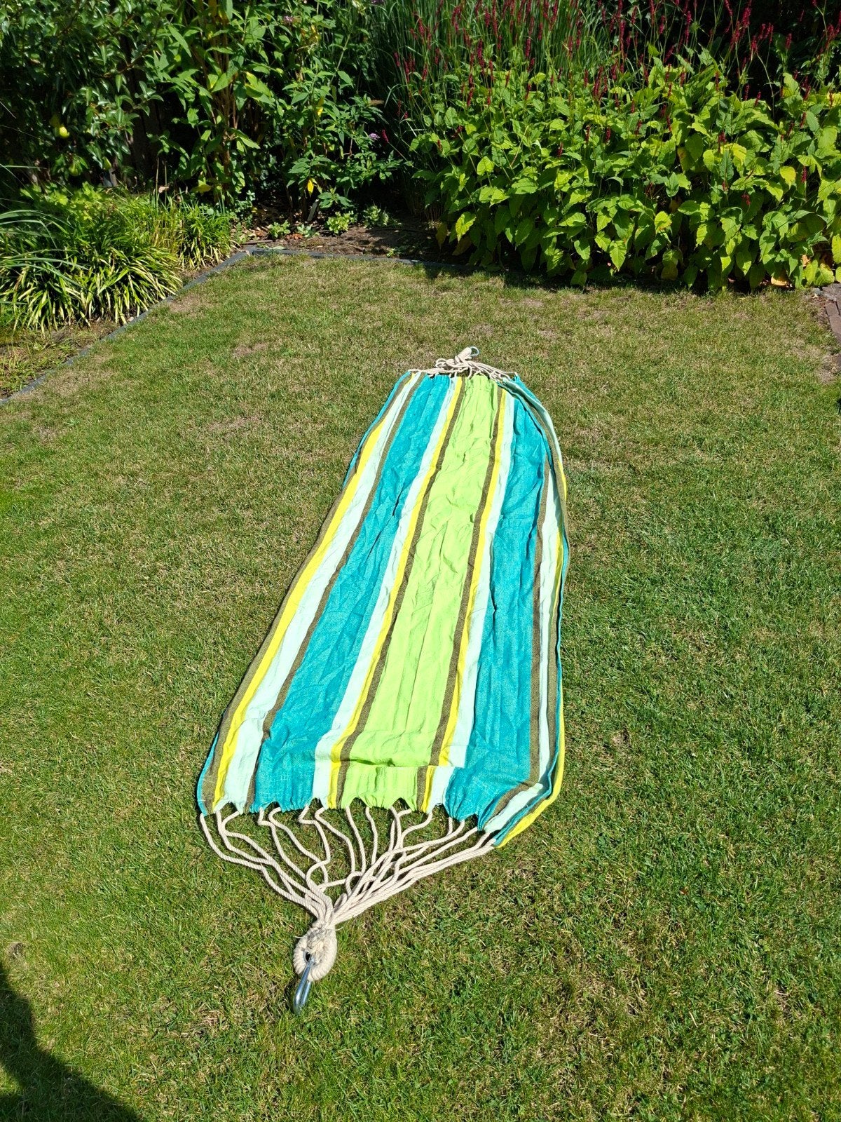Kleurrijke hangmat voor binnen en buiten, Gebruikt, Opvouwbaar, Ophalen of Verzenden, Eenpersoons
