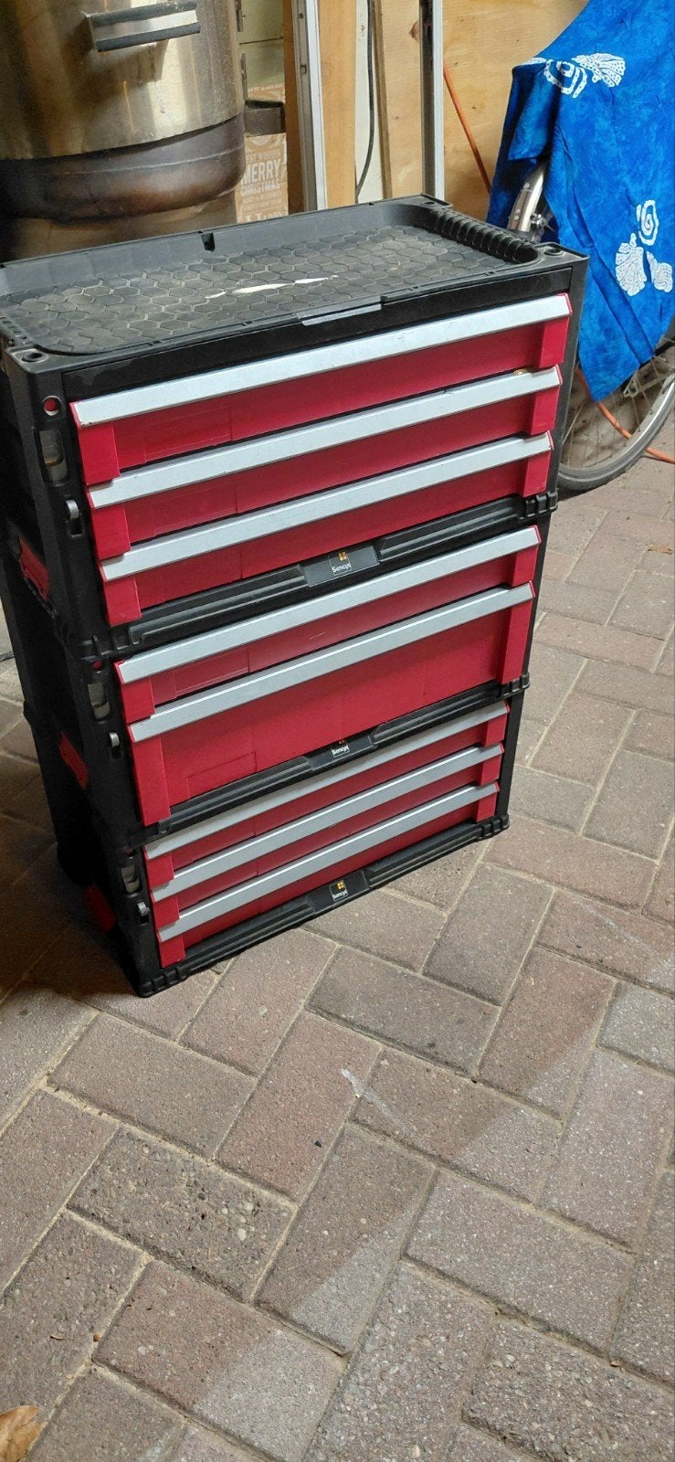 Gereedschapskist met lades - Wil op slot, Doe-het-zelf en Verbouw, Ophalen, Gebruikt