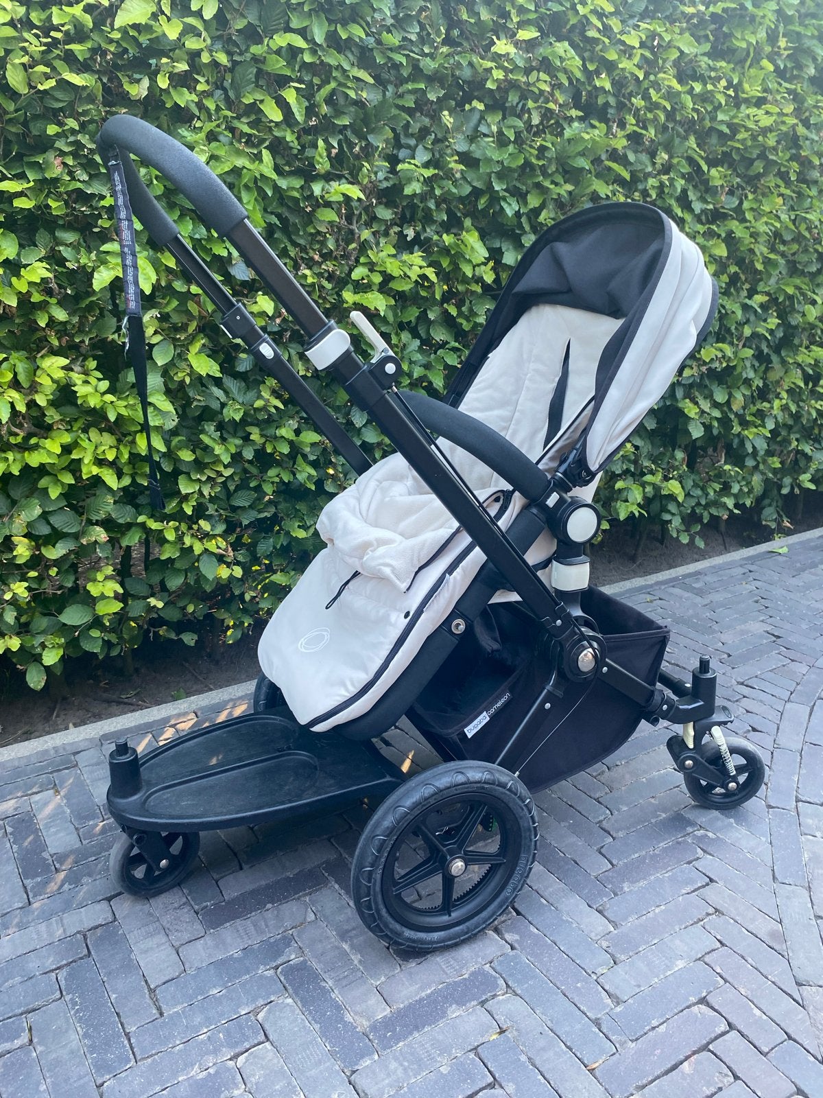 Bugaboo Cameleon black frame met adapters en meerijdplankje, Kinderen en Baby's, Kinderwagens en Combinaties, Gebruikt, Bugaboo