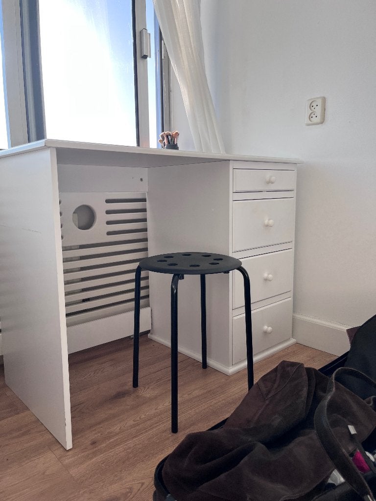 table, 105 cm, Gebruikt, Wit, Ophalen