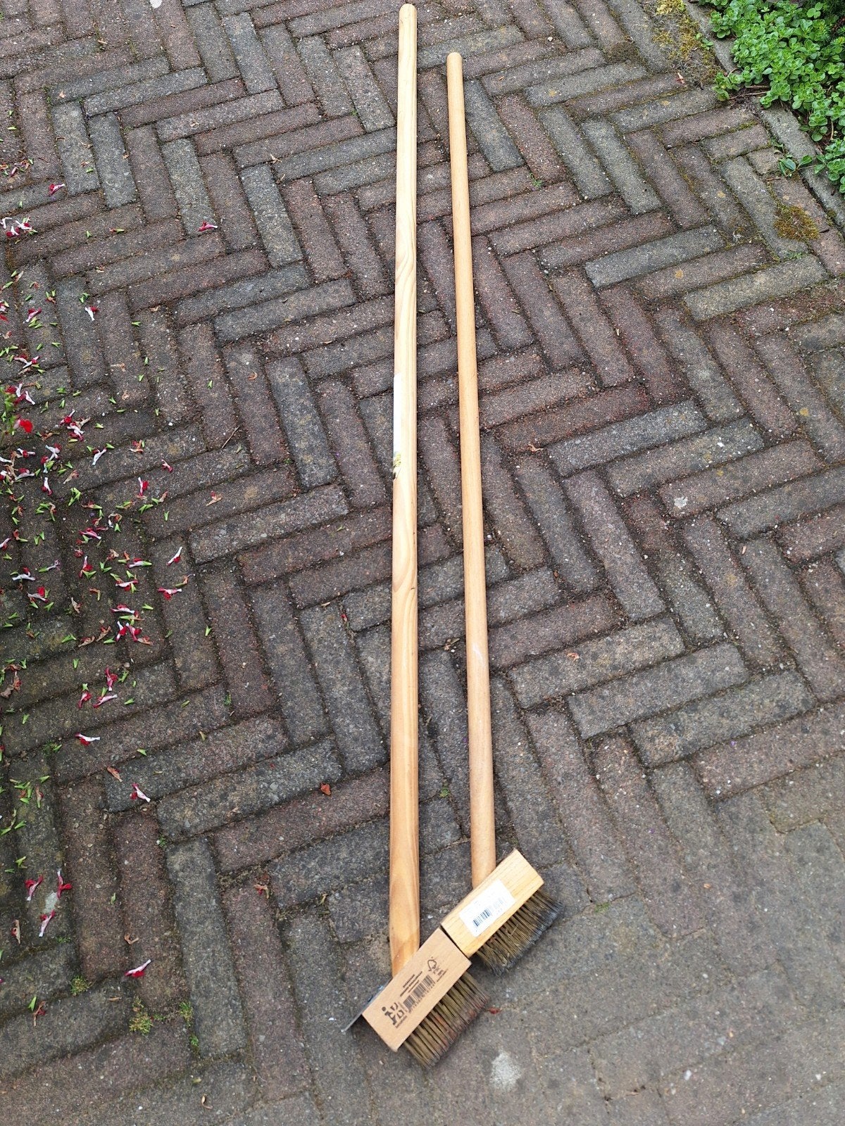 Twee onkruidborstels met steel, Tuin en Terras, Ophalen of Verzenden, Gebruikt, Overige soorten