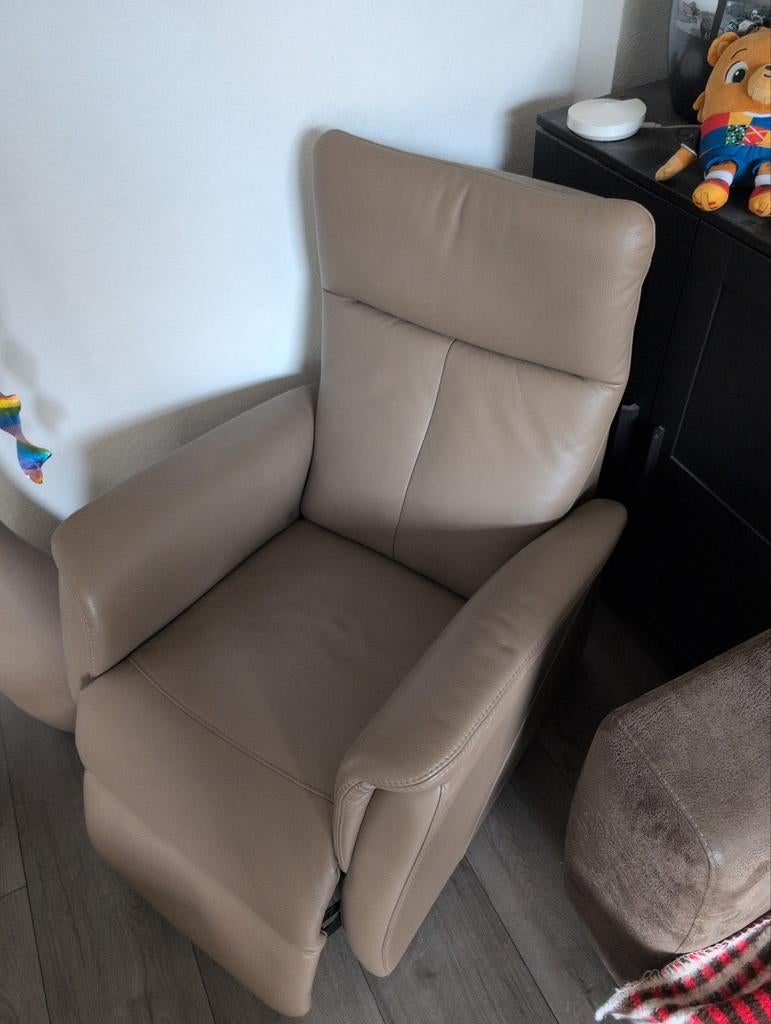 Lederen zit, lig, sta op stoel - Zo goed als nieuw, Ophalen, Modern, Comfort, Zo goed als nieuw, 75 tot 100 cm