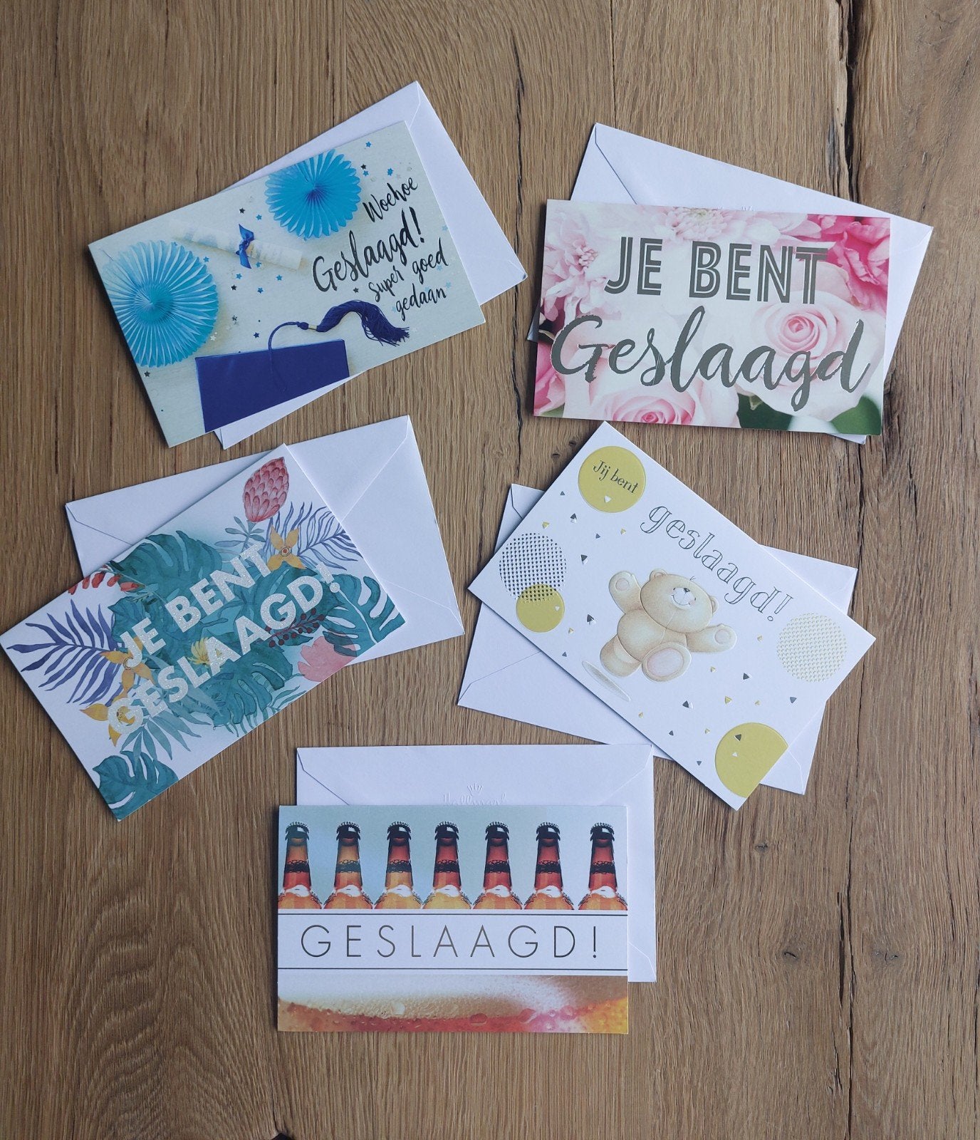 Geslaagd kaarten Diploma Hallmark 5 stuks nieuw, Diversen, Ophalen of Verzenden, Nieuw