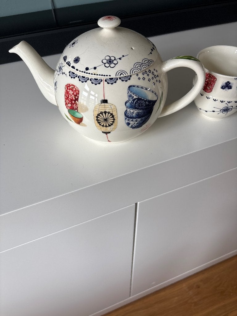 Theepot Gien, Ophalen of Verzenden, Zo goed als nieuw, Porselein, Theepot