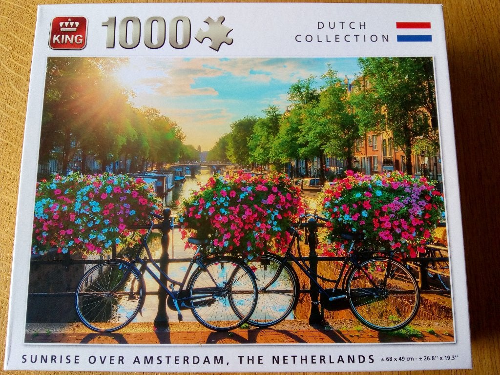 Sunrise over Amsterdam, the Netherlands puzzel 1000 stukjes, Ophalen of Verzenden, 500 t/m 1500 stukjes, Gebruikt, Legpuzzel