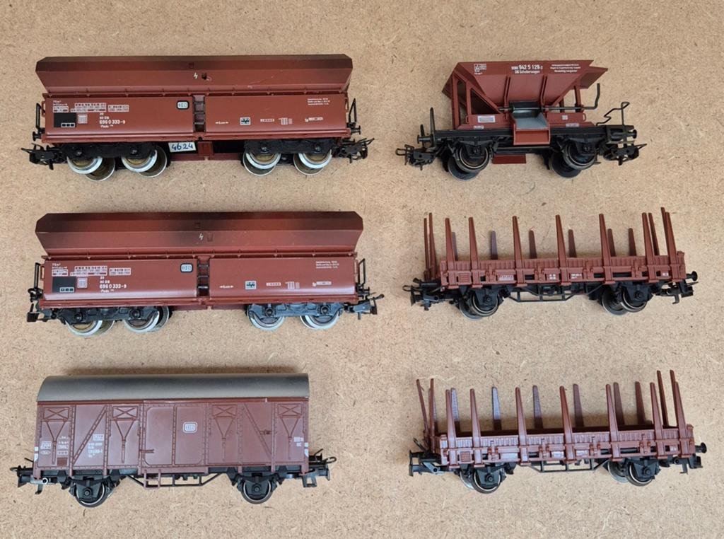 Marklin goederenwagons. 4624 4610 4410 4459, Wisselstroom, Wagon, Ophalen of Verzenden, Zo goed als nieuw