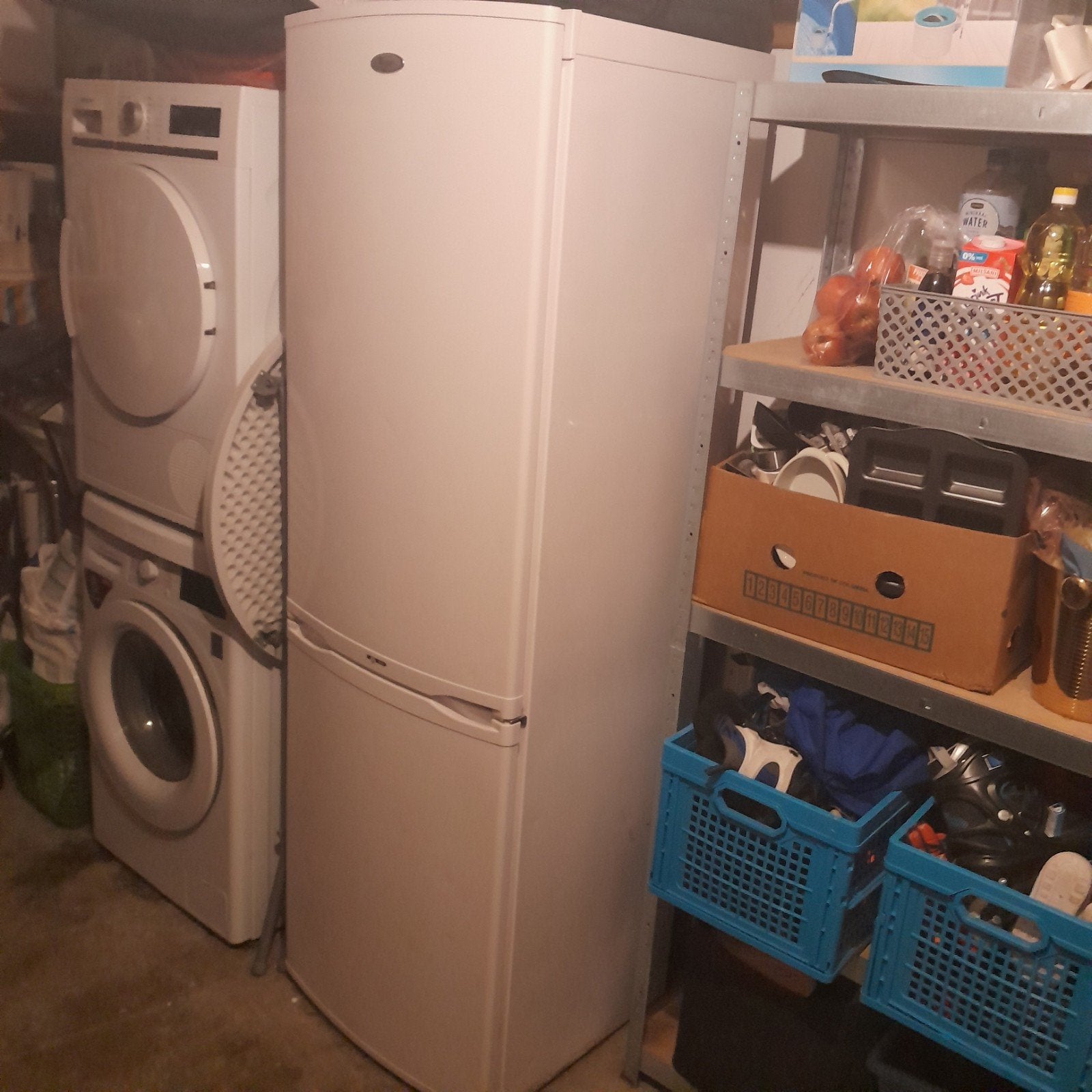 Whirlpool Koel-vriescombinatie A-klasse, Ophalen, Gebruikt, 200 liter of meer, 60 cm of meer