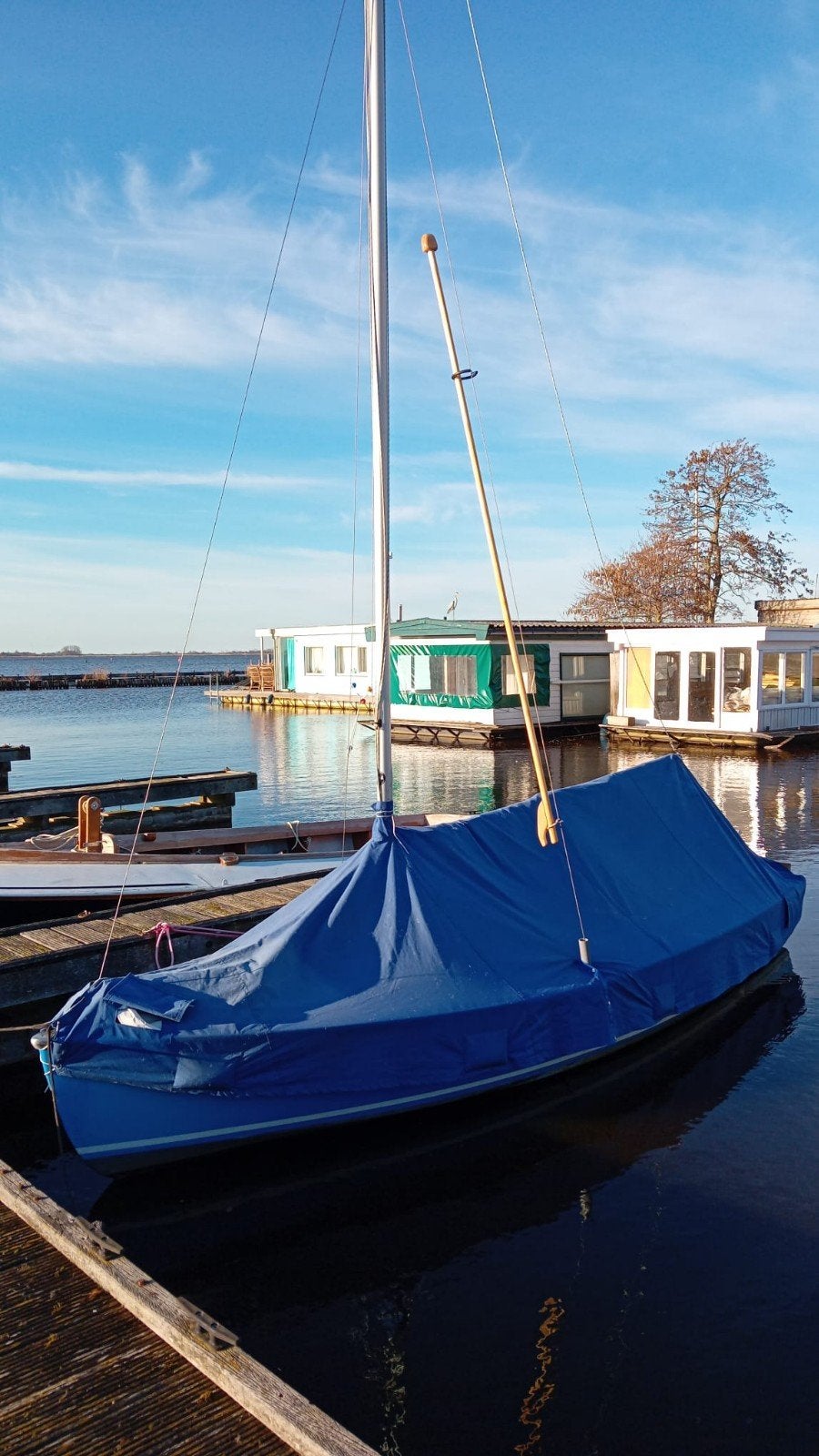 Volksboot 480 met trailer, Volksboot, Ophalen, Grootzeil, Buitenboordmotor
