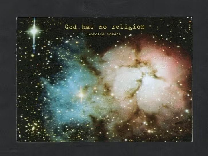 Mahatma Gandhi God Has No Religion., Ophalen of Verzenden, 1980 tot heden, Ongelopen, Politiek en Historie