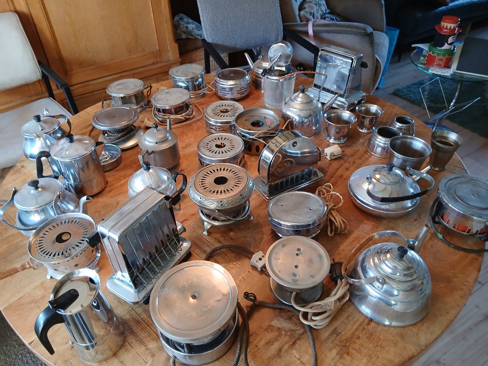 vintage aluminium en roestvrijstalen keukenge, Ophalen