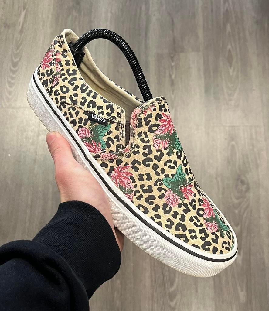Vans loafer loafers panter print - Maat 42, Bruin, Ophalen of Verzenden, Sneakers of Gympen, Zo goed als nieuw