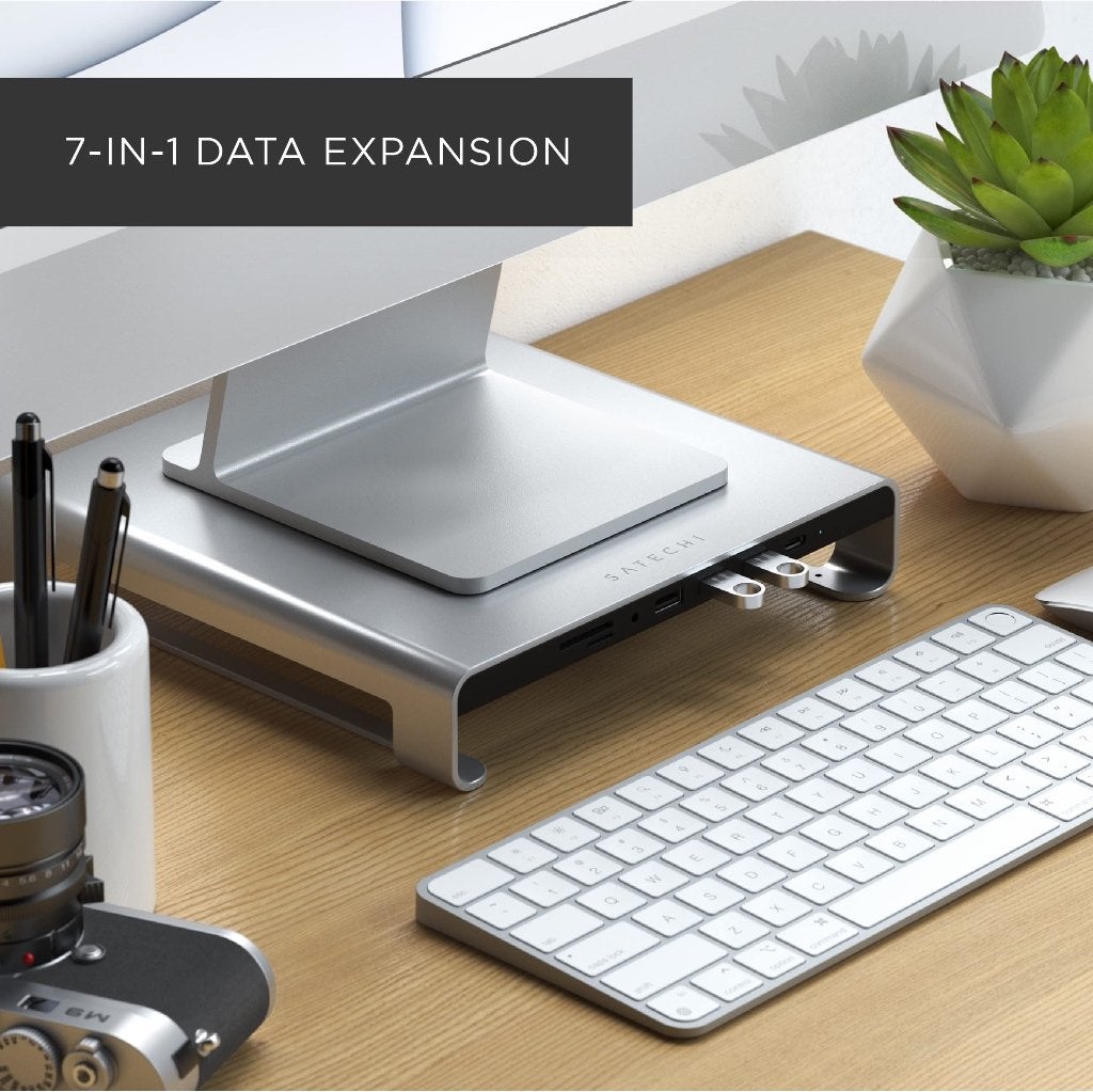 Satechi Type-C Aluminum Monitor Stand Hub voor iMac, Ophalen, Gebruikt, USB-hub, Satechi