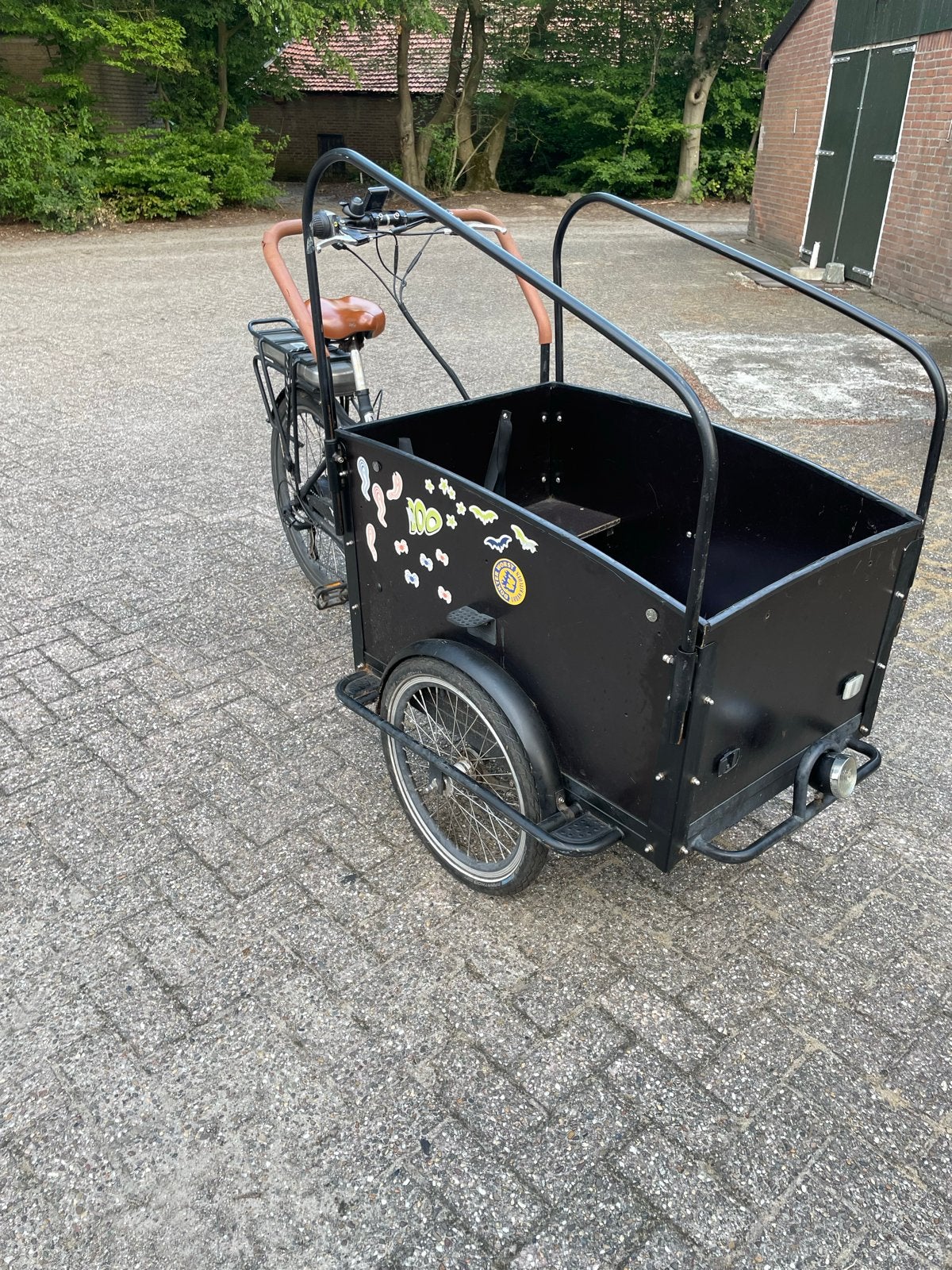 Elektrische Bakfiets, Fietsen en Brommers, Gebruikt, Elektrisch, 2 kinderen, Schijfrem