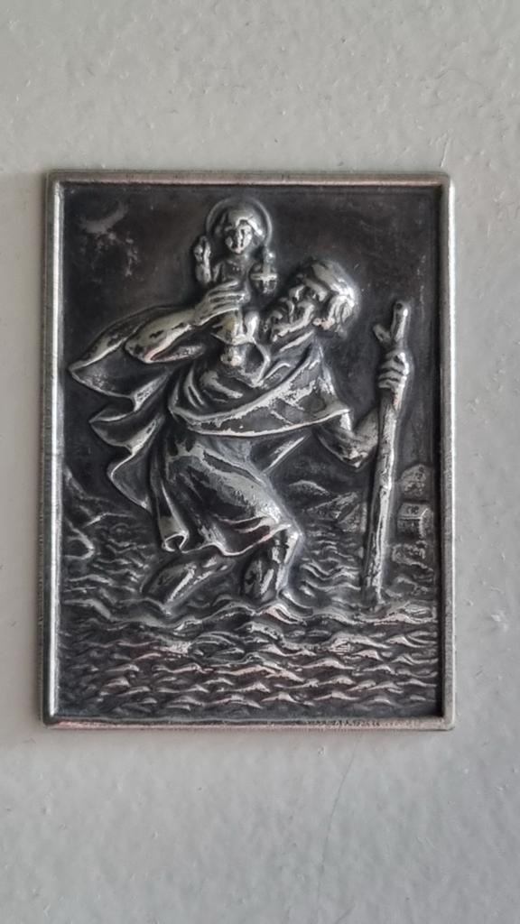 Vintage Sint Christoffel Plaquette, Ophalen of Verzenden