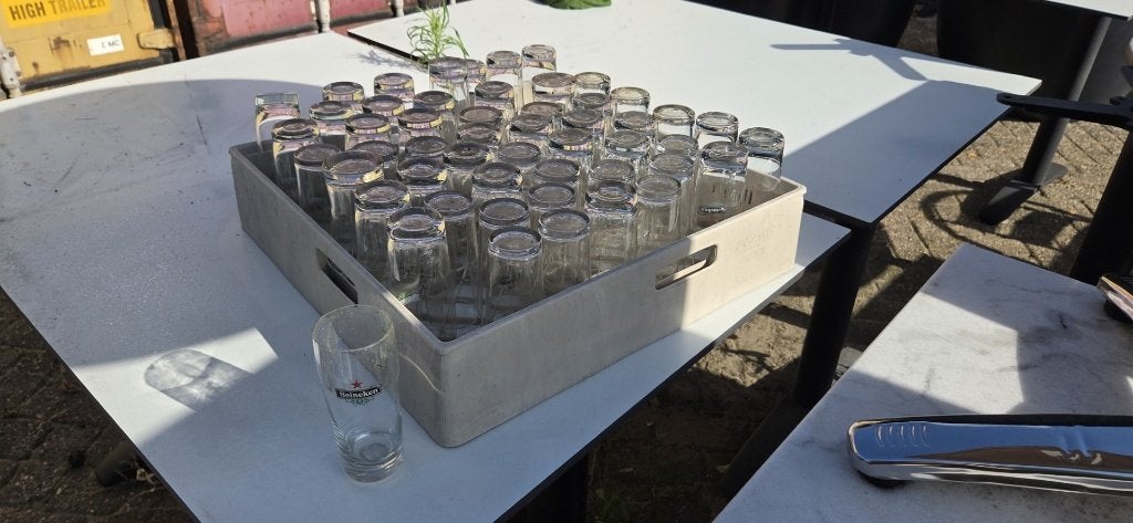 50 Heineken bierglazen, Verzamelen, Ophalen, Zo goed als nieuw, Glas of Glazen, Heineken