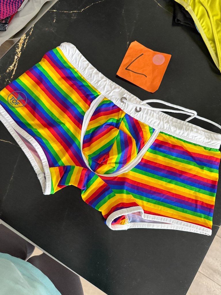 TOF Paris, zwemslip, pride, maat L, hipster, Ophalen of Verzenden, Maat 52/54 (L), Meerkleurig, Zwemslip
