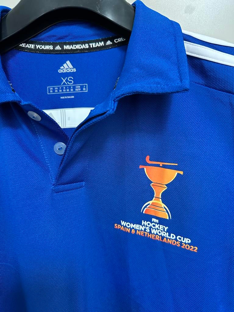 Vrijwilligers shirt EK Hockey 2022 Amsterdam & Spanje, Blauw, Overige typen, Ophalen of Verzenden, Zo goed als nieuw