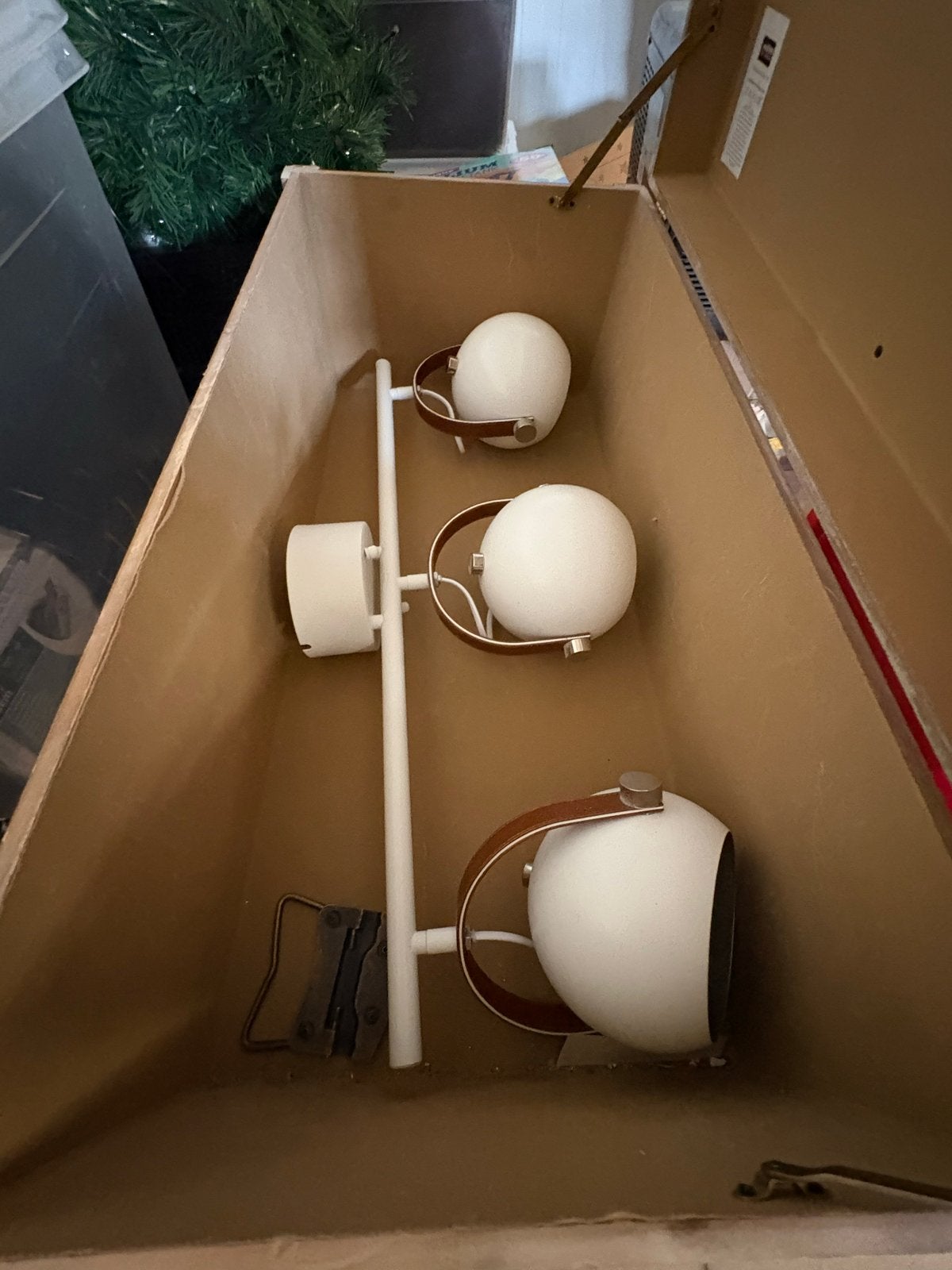 Vintage lamp met drie verstelbare spots, Ophalen of Verzenden