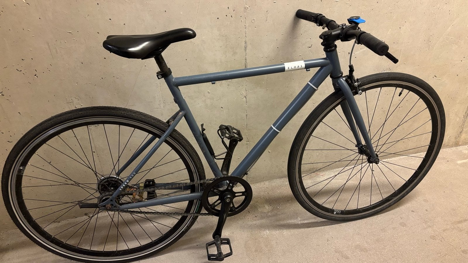 Stijlvolle stadsfiets - Grijs, Used, Fietsen en Brommers, Gebruikt, Velgrem, 53 tot 57 cm, Ophalen