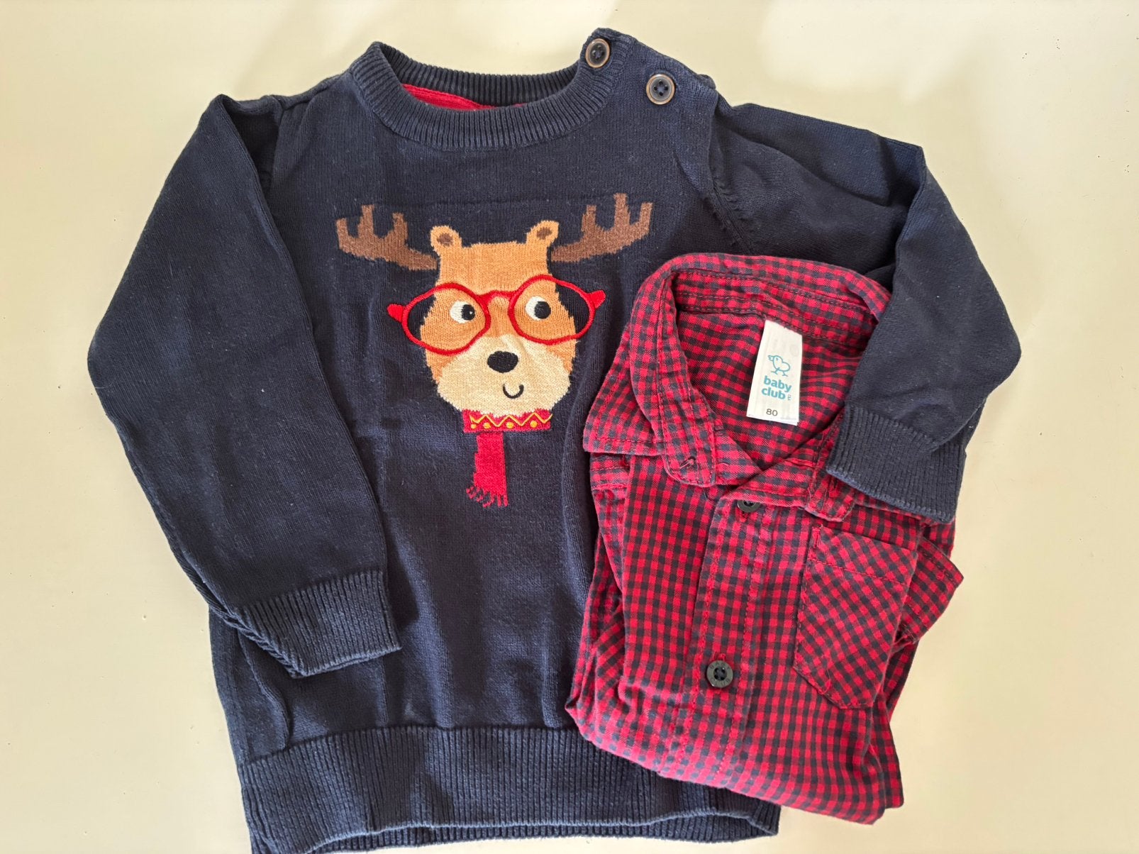 Kersttrui maat 80cm, Kinderen en Baby's, Ophalen of Verzenden, Zo goed als nieuw, Jongetje, Truitje of Vestje