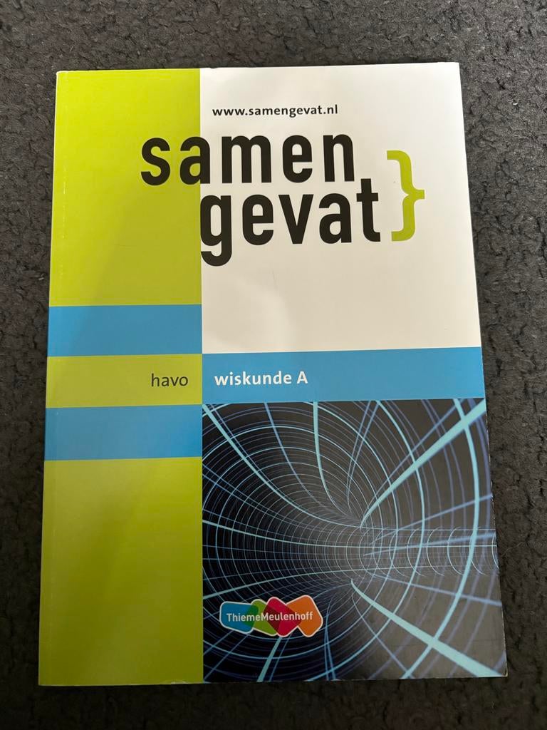 Samengevat wiskunde A havo - Thiememeulenhoff, Boeken, Schoolboeken, Ophalen of Verzenden, Gelezen, HAVO, Wiskunde A
