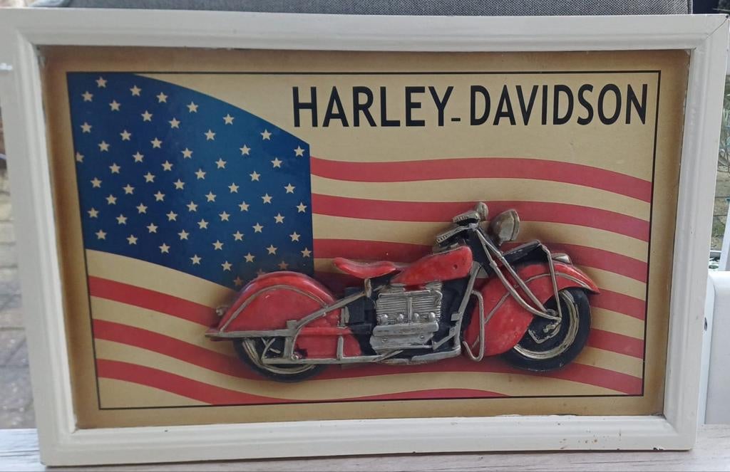 Harley Davidson 3D Schilderij, Antiek en Kunst, Ophalen of Verzenden