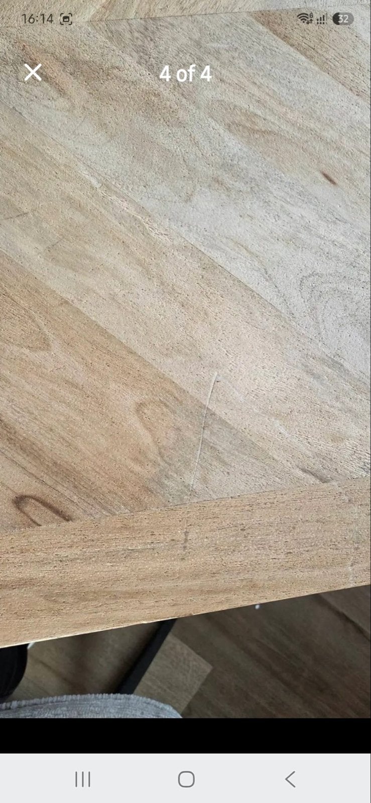 Eettafel mangohout 80x80 met metalen onderstel, Huis en Inrichting, Tafels | Eettafels, Ophalen, Gebruikt, Vierkant, 50 tot 100 cm