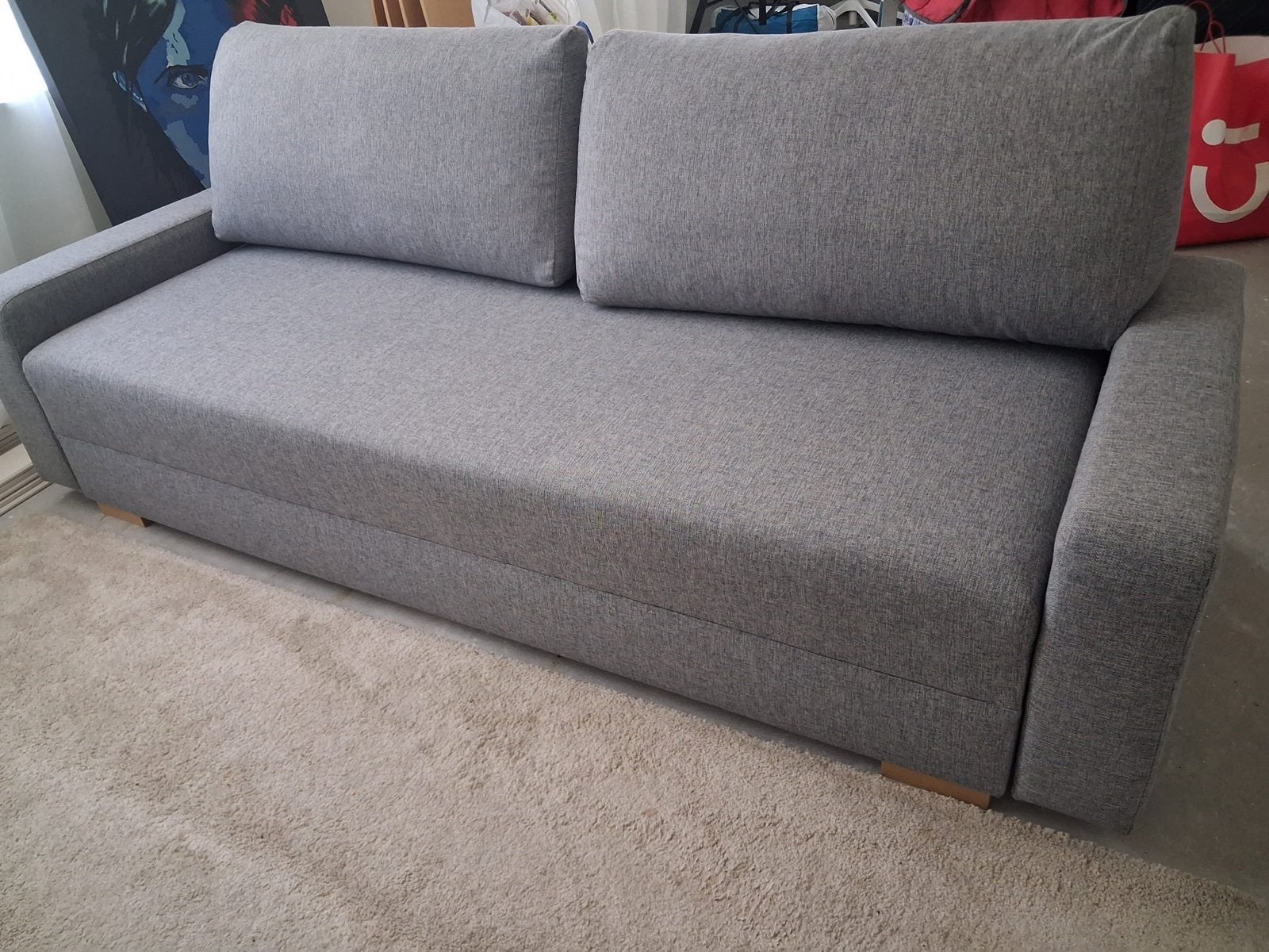 Ikea slaapbank - Goed onderhouden, weinig gebruikssporen, Ophalen, Tweepersoons, Zo goed als nieuw, Overige maten