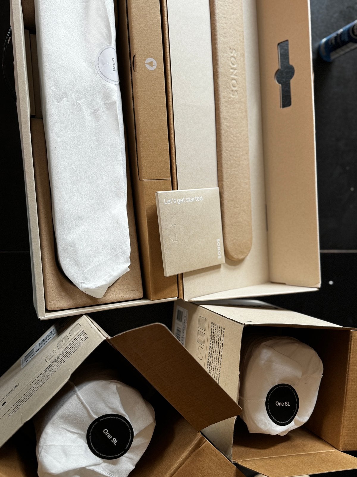 Sonos Beam Gen 2 + 2x Sonos One SL Wit - Nieuw in doos