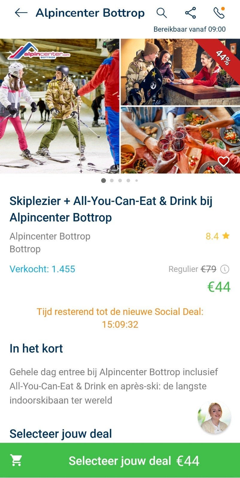2x tickets skieplezier al you can eat en drink Bottrop 23-10, Tickets en Kaartjes, Twee personen, Ticket of Toegangskaart