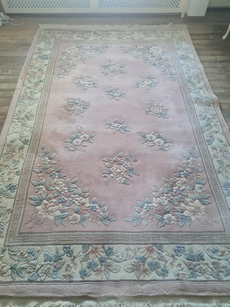 vintage hand geknoopt vloerkleed Engels, Ophalen, Heikant 21 Kaatsheuvel, Overige kleuren, Barok brocante vintage klassiek