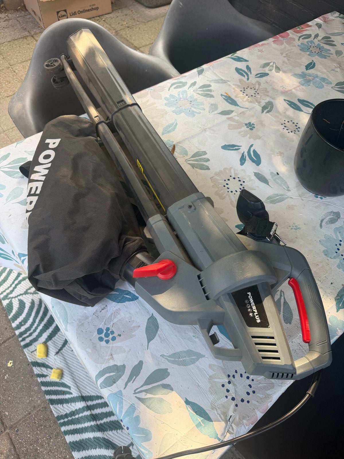Powerplus Bladblazer/Bladzuiger 3300W met opvangzak, Gebruikt, Handgedragen, Ophalen of Verzenden, Met opvangzak