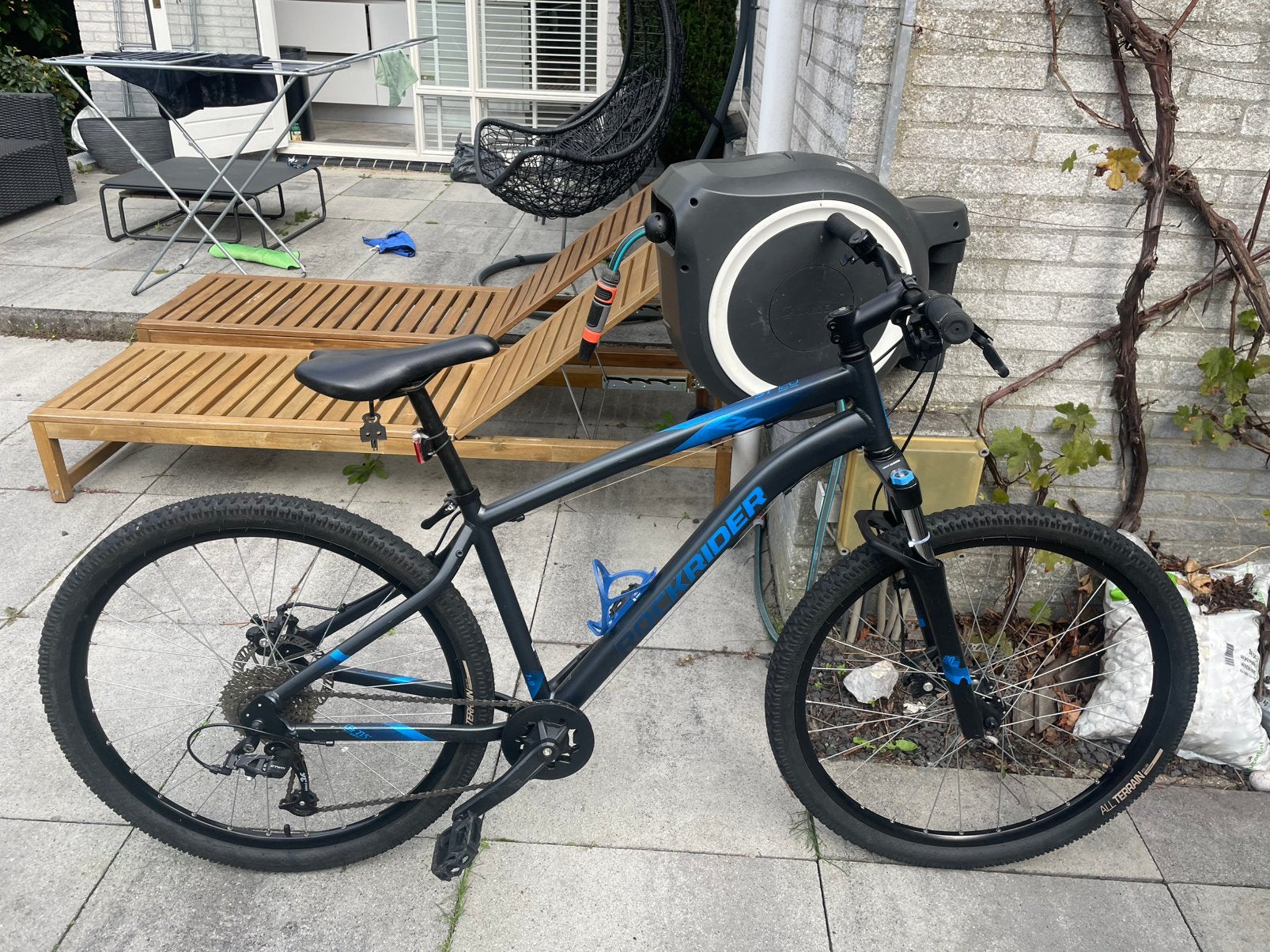 Mountain bike rockrider st120 maat M normale gebruiks sporen, Fietsen en Brommers, Gebruikt, Hardtail, Heren, Schijfrem