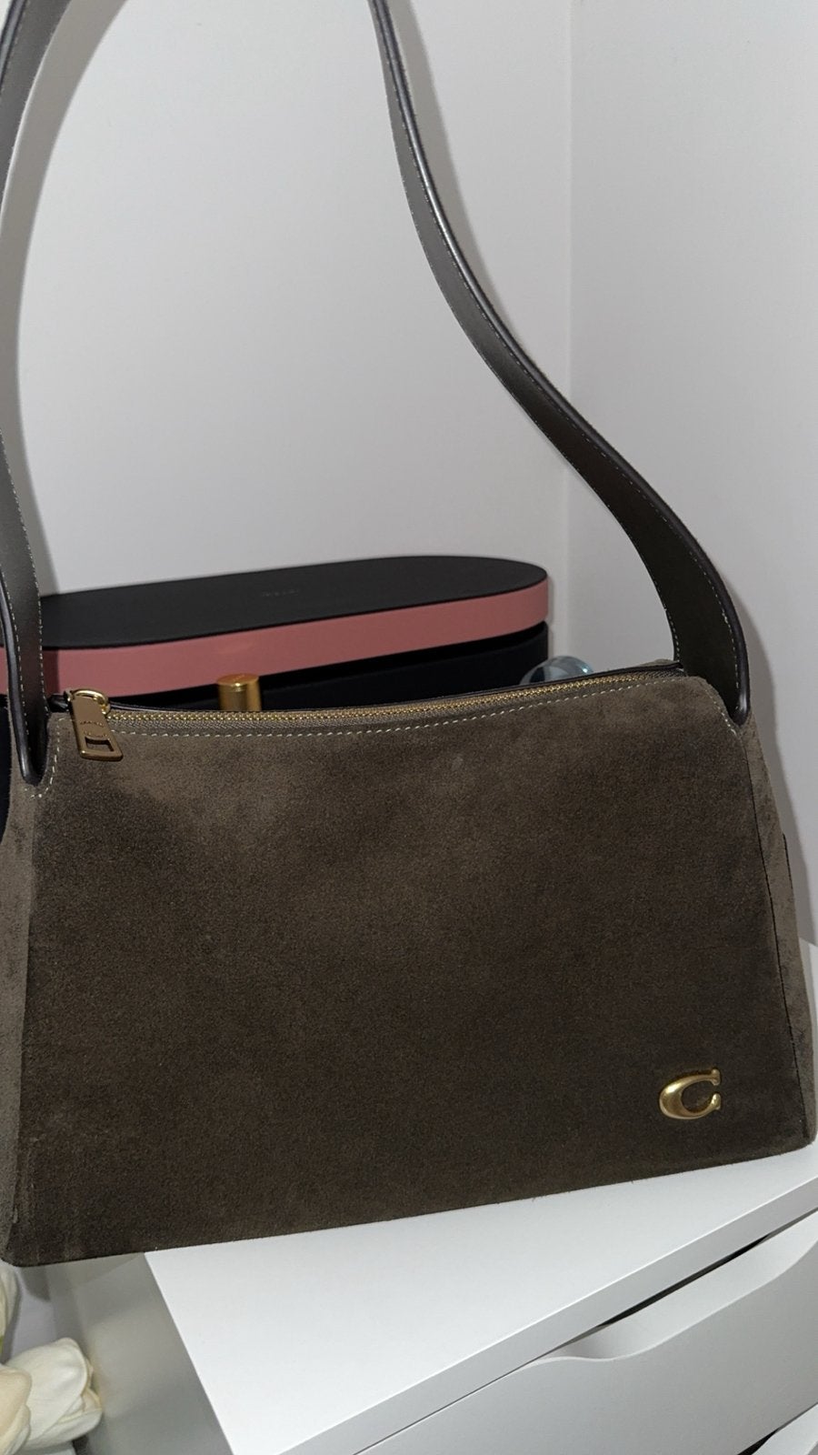 Coach Lola Bag Olive, Sieraden, Tassen en Uiterlijk, Tassen | Damestassen, Ophalen of Verzenden, Zo goed als nieuw, Zwart, Handtas