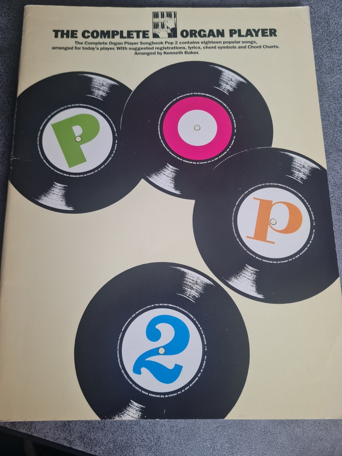 The Complete Organ Player Songbook Pop 2 - Orgelboek, Orgel, Gebruikt, Ophalen of Verzenden, Thema