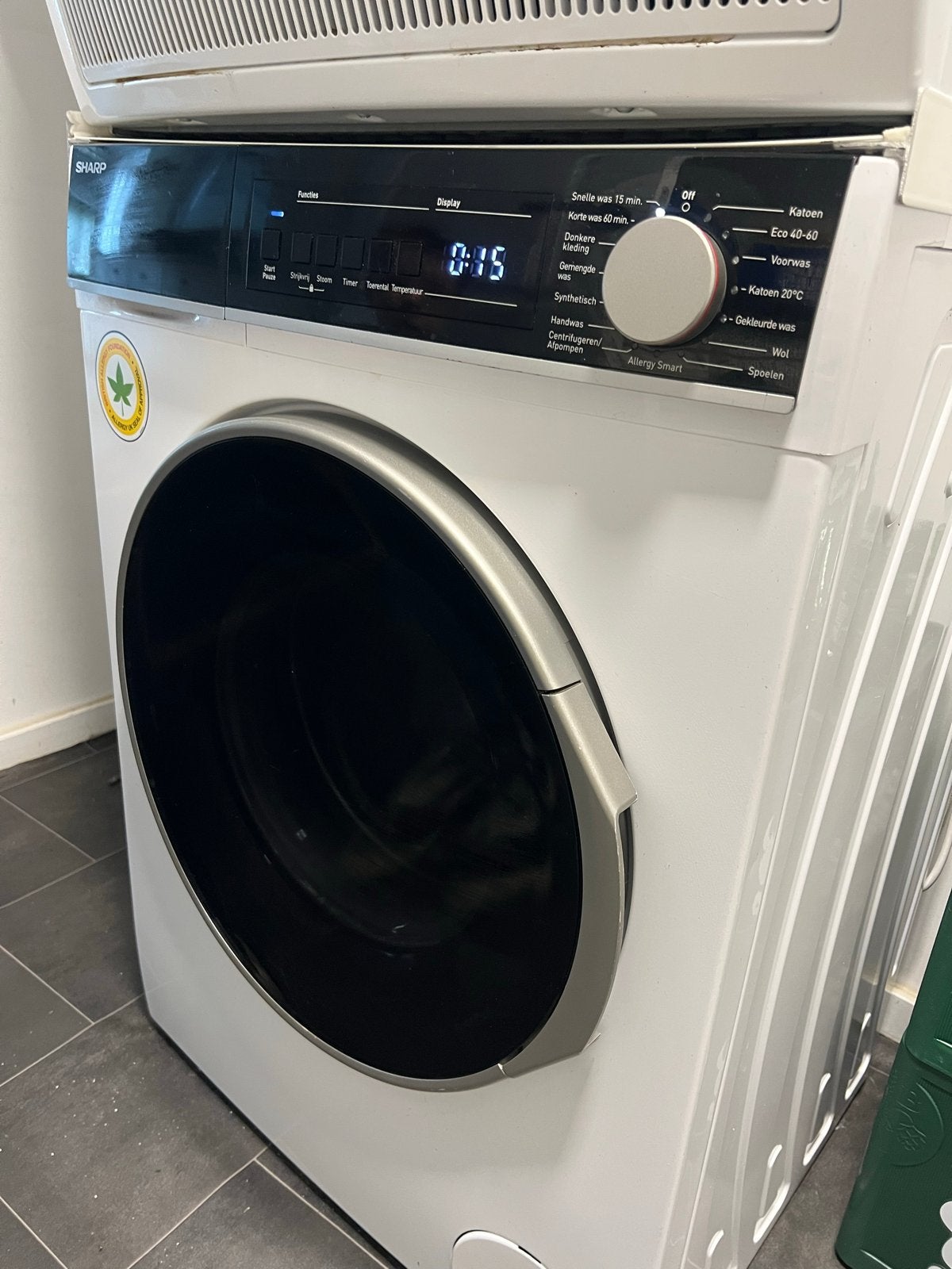 Sharp ES-NFB814AWB Wasmachine - 8kg, 1400 toeren, Ophalen, 1200 tot 1600 toeren, 8 tot 10 kg, Zo goed als nieuw
