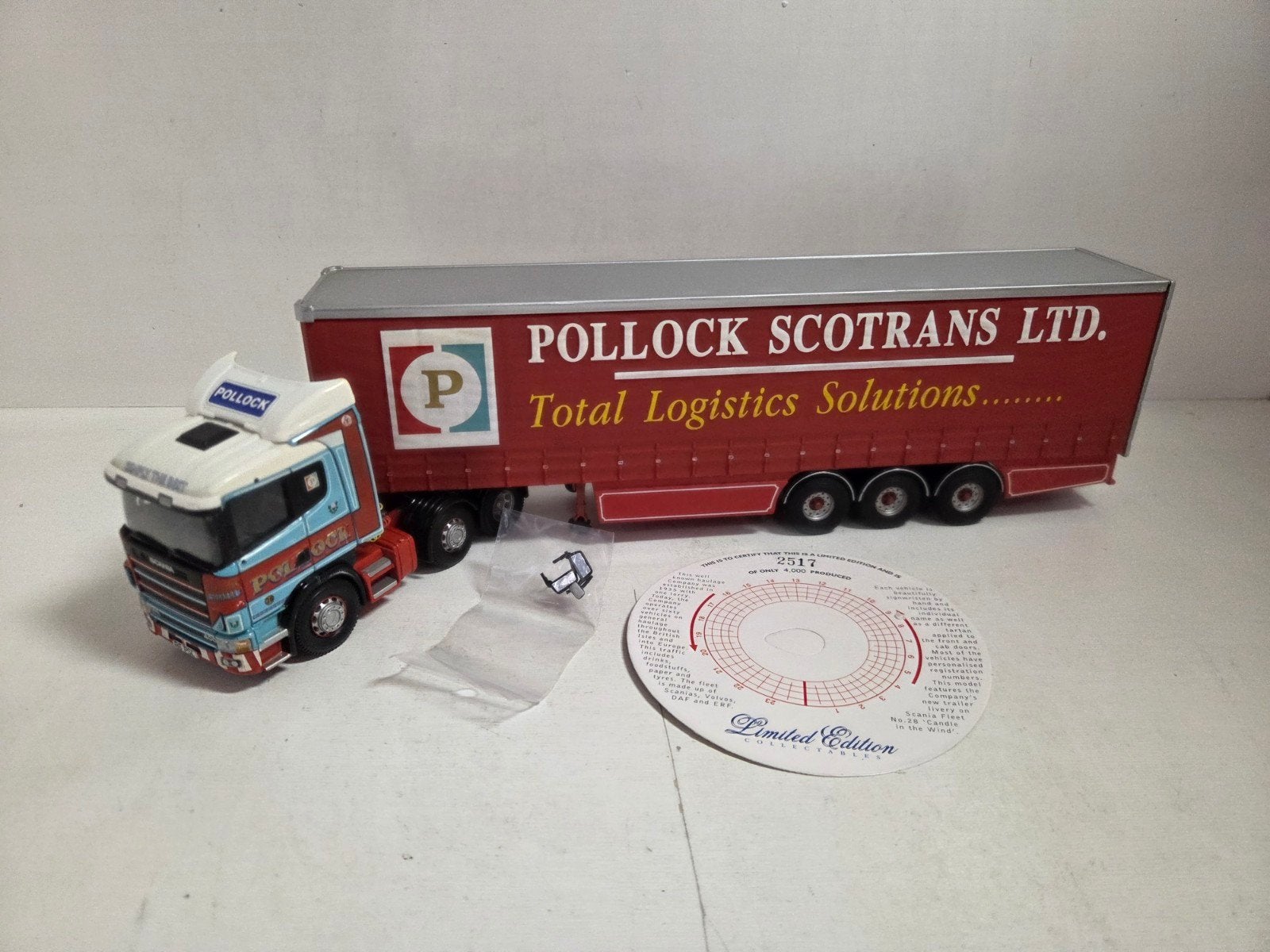 Corgi Scania zeiloplegger Pollock, Corgi, ., Ophalen of Verzenden, Zo goed als nieuw