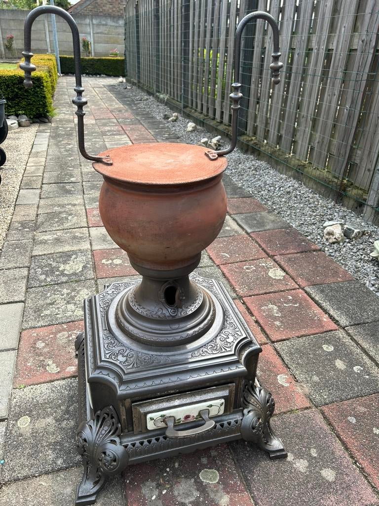 Antieke kachel, Huis en Inrichting, Kachels, Gebruikt, Ophalen of Verzenden, Vrijstaand, Hout