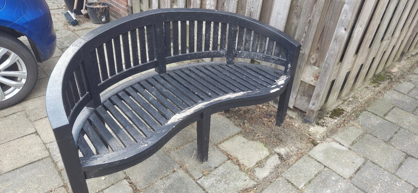 Tuinbank, Ophalen, Gebruikt, Hout
