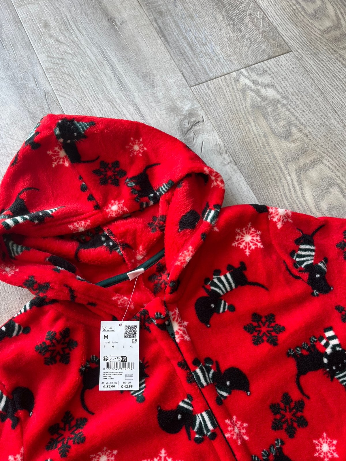 Hema Siepie en Takkie onesie maat M NIEUW, Kleding | Dames, Ophalen of Verzenden, Nieuw, Maat 38/40 (M), Rood