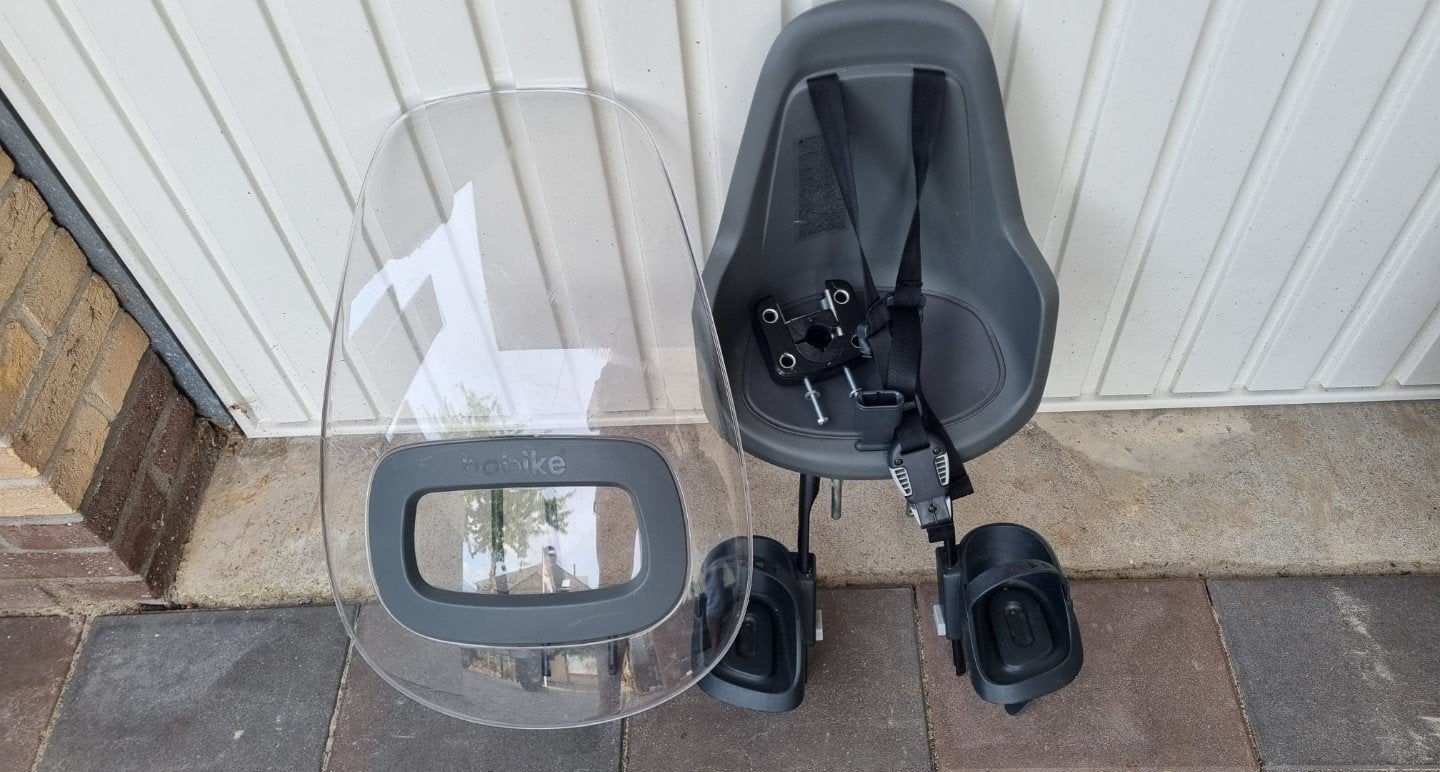 Bobike voorzitje met windscherm, Fietsen en Brommers, Fietsaccessoires | Fietsstoeltjes, Ophalen, Voorzitje, Bobike, 0 t/m 13 kg