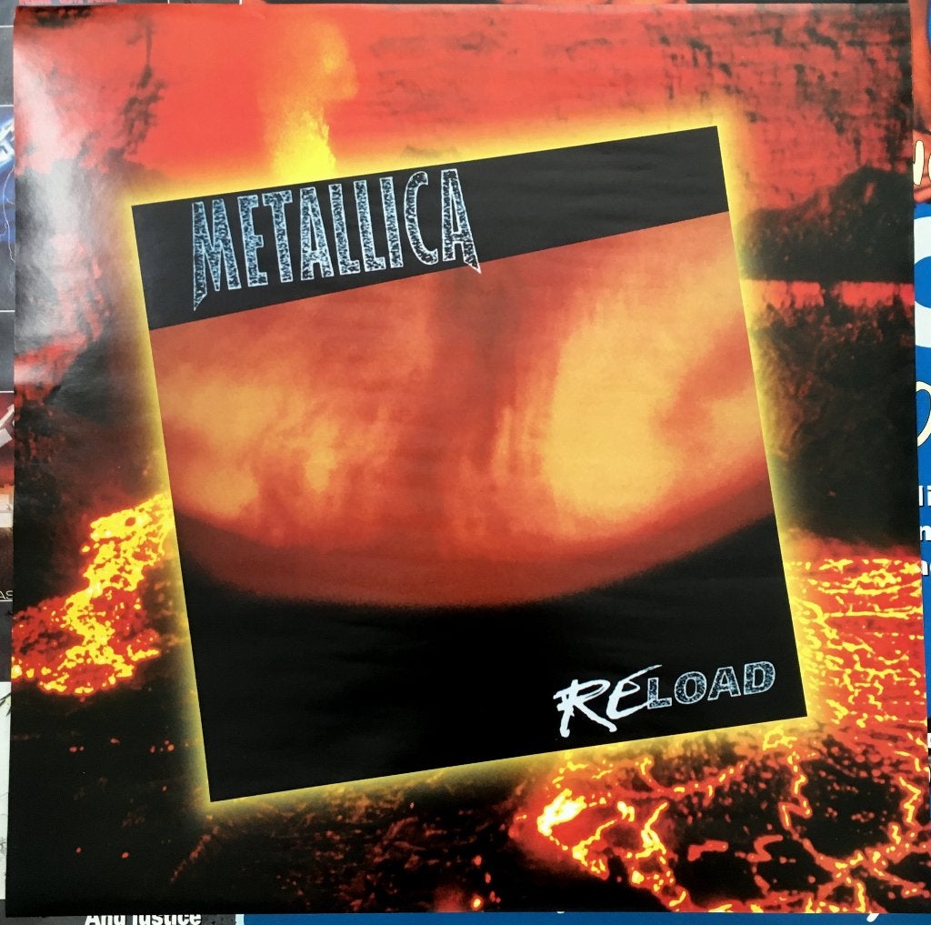 Metallica promo poster ReLoad CD LP 1997 50 x 50 cm, Verzamelen, Posters, Vierkant, Ophalen of Verzenden, Zo goed als nieuw, A1 t/m A3