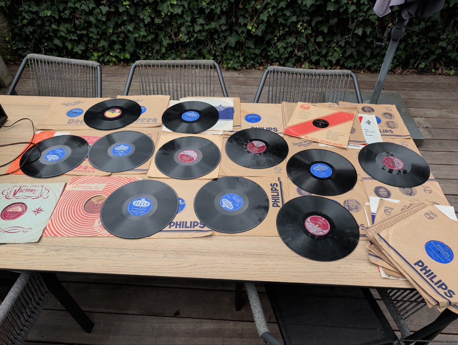 Grote collectie 78 toeren platen - 48 stuks, Ophalen, Gebruikt, 10 inch, Pop