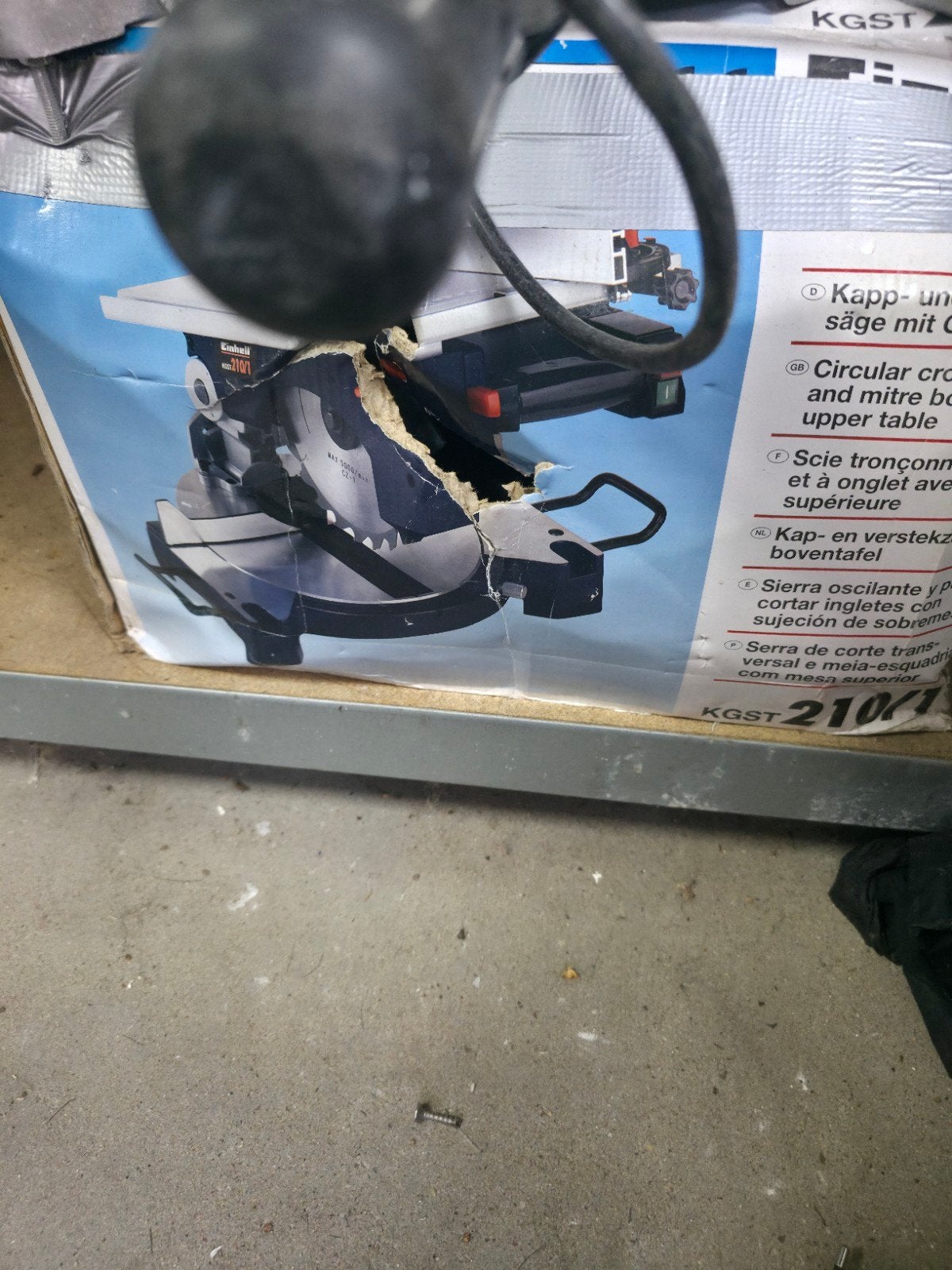 Einhell KGST 210 Afkortzaag 1050W - Zo goed als nieuw, Ophalen of Verzenden, Zo goed als nieuw, Afkortzaag, 30 tot 70 mm