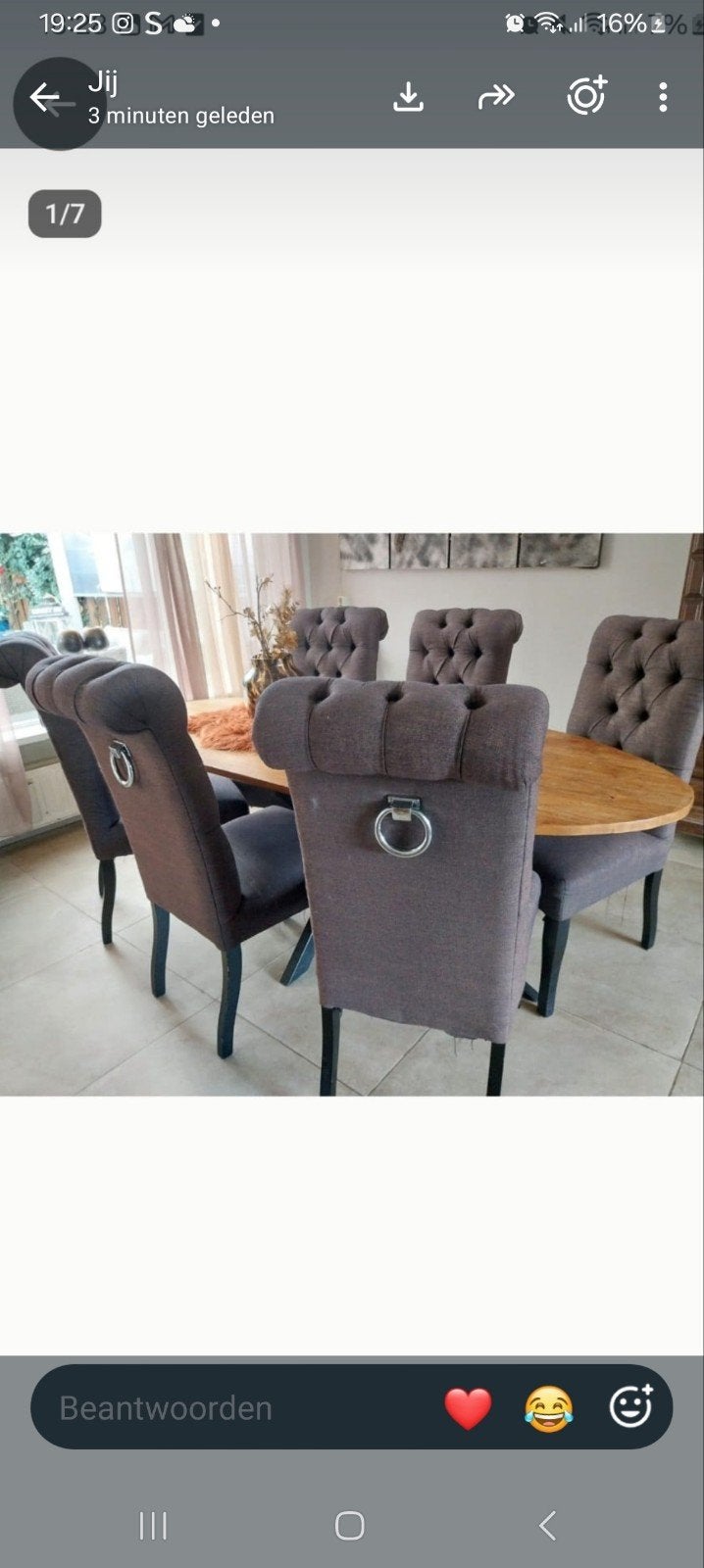 Elegante eetkamerstoelen met ring - 6 stuks, Huis en Inrichting, Gebruikt, Modern, Klassiek, Luxe, Ophalen of Verzenden, Metaal
