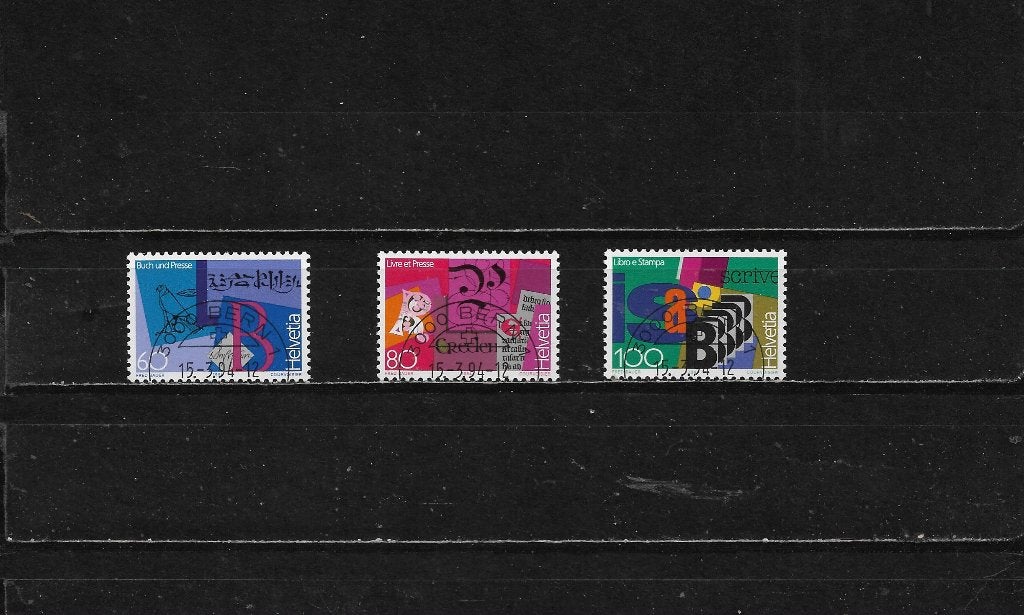 Koopje  Zwitserland  michel nr  1520 t/m 1522  Gestempeld, Verzenden, Overige landen, Gestempeld