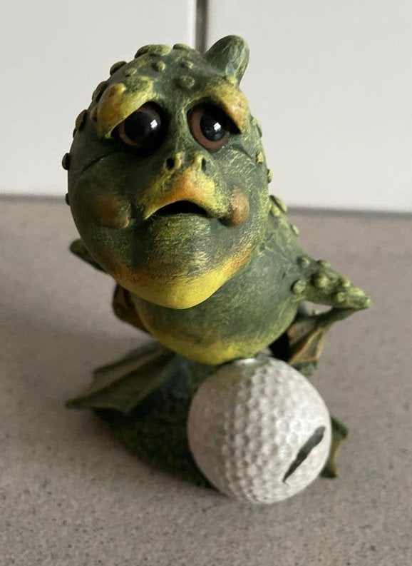 Kikker met golfbal Apsit Bros of California pad frog, Ophalen of Verzenden, Zo goed als nieuw, Dier