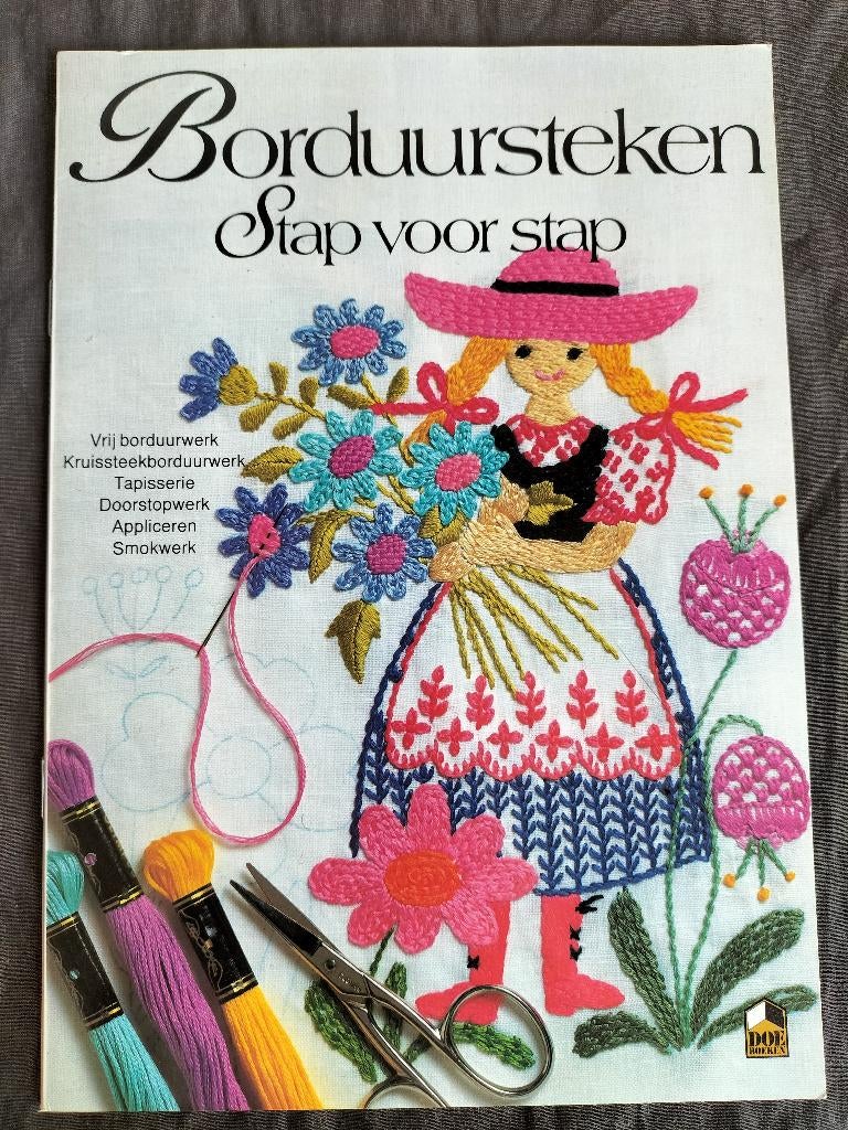 Borduursteken Stap voor Stap, Boeken, Ophalen of Verzenden, Zo goed als nieuw, Borduren en Naaien