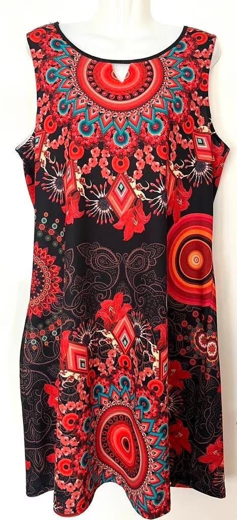 Paprika jurk maat 44/46[v], Overige kleuren, Maat 42/44 (L), Ophalen of Verzenden, Zo goed als nieuw